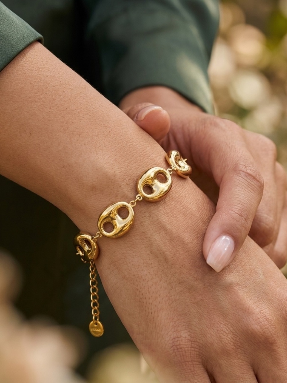 Gold Pig Nose Bracelet